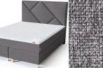 Geometry galvūgalis su baldiniu pilkos spalvos audiniu Sleepwell RED serijos dvigulėms lovoms
