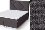 Geometry galvūgalis su baldiniu tamsiai pilkos spalvos audiniu Sleepwell RED serijos dvigulėms lovoms