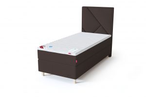 Sleepwell RED Continental viengulė lova / RED Geometry galvūgalis ruda spalva / TOP HR Foam antčiužinis