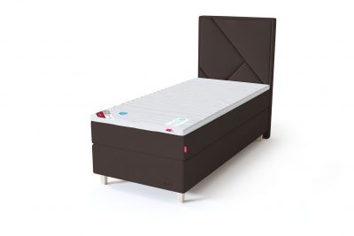 Sleepwell RED Continental viengulė lova / RED Geometry galvūgalis ruda spalva