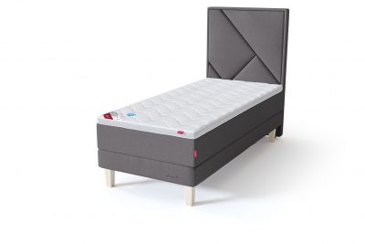 Sleepwell RED Continental Base viengulė miegamojo lova su čiužiniu / TOP HR Foam Plus antčiužinis pilka spalva