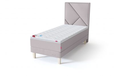 Sleepwell RED Continental Base viengulė miegamojo lova su čiužiniu / TOP HR Foam Plus antčiužinis smėlio (biežinė) spalva