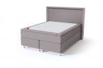 Sleepwell BLACK Continental tipo dvigulė miegamojo lova su čiužiniu / BLACK Lined galvūgalis / TOP Latex Lux antčiužinis, pilka spalva