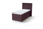 Sleepwell BLACK Continental tipo viengulė miegamojo lova su čiužiniu / BLACK Lined galvūgalis / TOP Latex Lux antčiužinis, rausvai ruda spalva