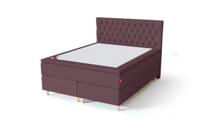 Sleepwell BLACK Continental tipo dvigulė miegamojo lova su stalčiais, BLACK Solhall chester tipo lovos galvūgalis, rausvai ruda spalva
