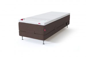 Sleepwell RED viengulė motorinė lova, ruda spalva